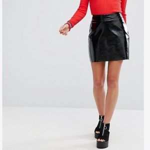 ASOS Vinyl Mini Skirt